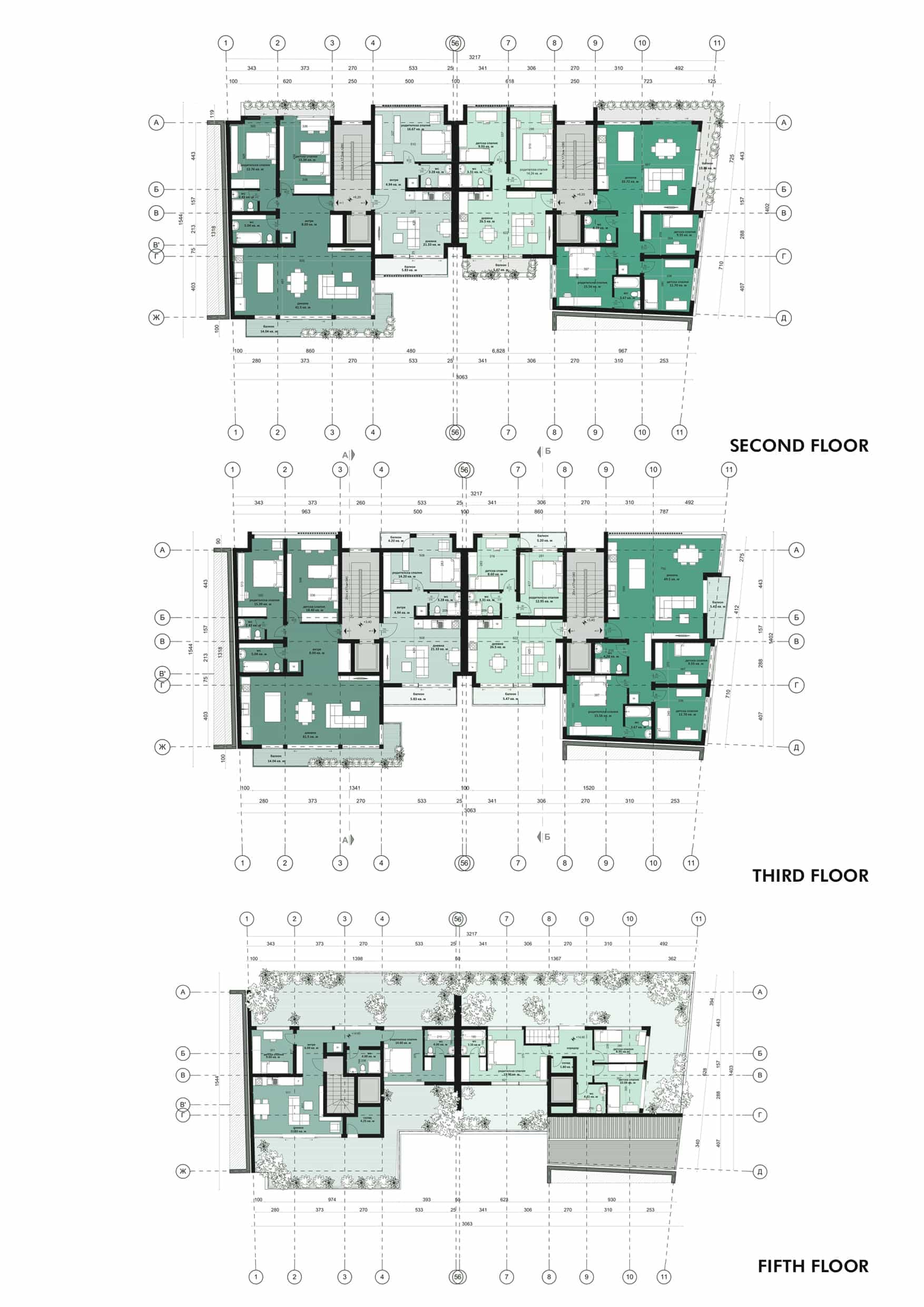 image of the layout for each floor of the building